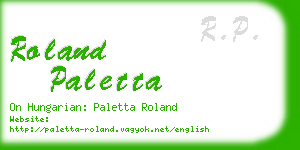 roland paletta business card